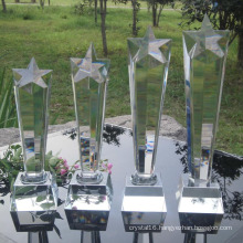   K9 Material Crystal Five Column Trophy Awards for Celebration